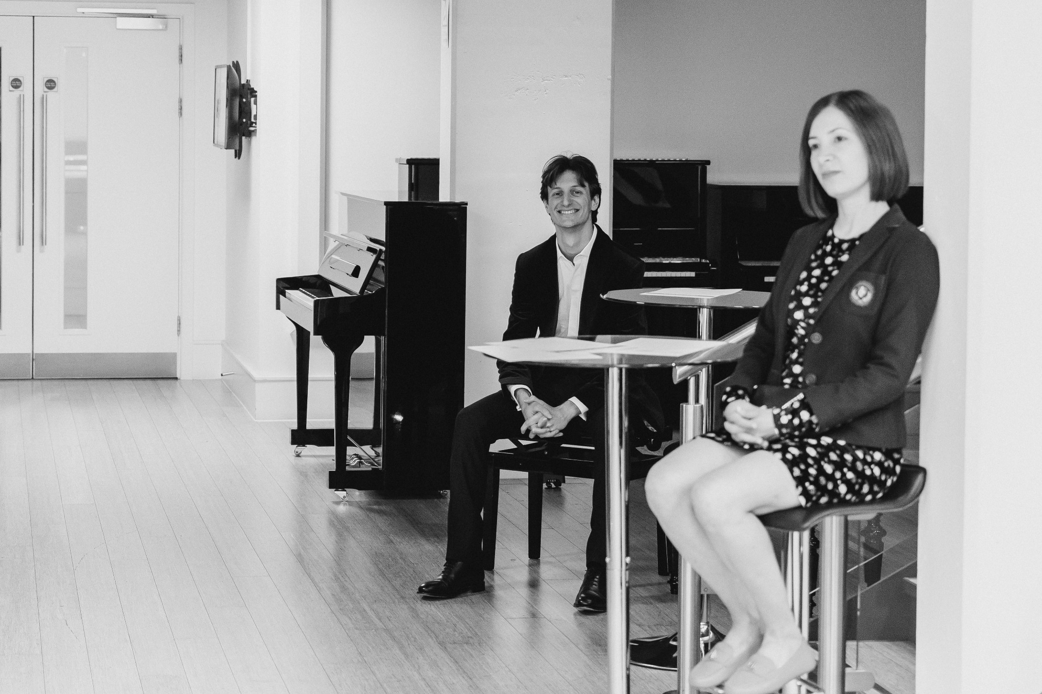 Giacomo Tora at the piano studio